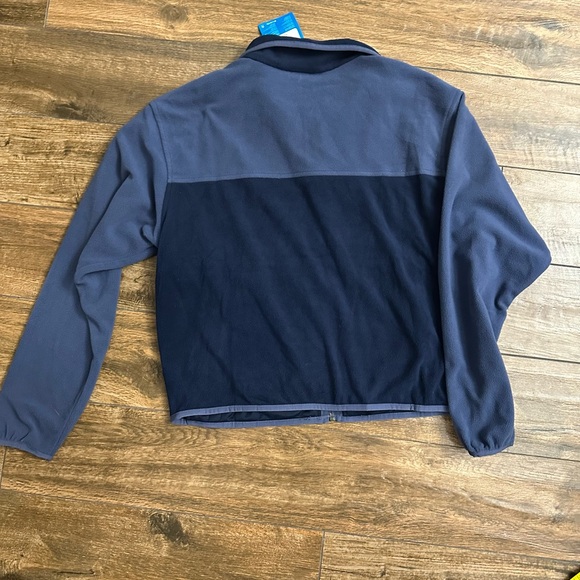 Women’s Blue Columbia Cropped Full Zip Fleece Regular Fit Medium Sweater - Picture 2 of 5
